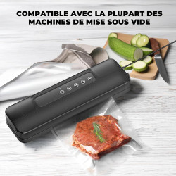 Rouleau Sous Vide Alimentaire, 10 Rouleau Film Sous Vide Alimentaire sans BPA, 5 Rouleaux 28x300cm et 5 Rouleaux 20x300cm Sac So