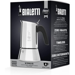 Bialetti - Nouvelle cafetière expresso Venus Induction, Plaque de cuisson en acier inoxydable, Adaptée à toutes les sources de c