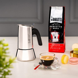 Bialetti venus espresso maker, stainless steel, suitable for all hob types except induction, 2 cups, 85 ml, argent