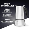 Bialetti venus espresso maker, stainless steel, suitable for all hob types except induction, 2 cups, 85 ml, argent