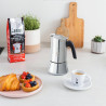 Bialetti - Nouvelle machine à expresso italienne Venus Induction en acier inoxydable, adaptée à tous les types d'assiettes, 4 ta