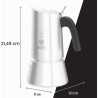 Bialetti - Nouvelle cafetière expresso Venus Induction, Plaque de cuisson en acier inoxydable, Adaptée à toutes les sources de c