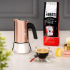 Bialetti New Venus cafetière 4 tasses, poignée anti-brûlure, ne convient pas à l'induction, 4 tasses (170 ml), Acier inoxydable,