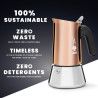 Bialetti New Venus cafetière 6 tasses, poignée anti-brûlure, ne convient pas à l'induction, 6 tasses (235 ml), acier inoxydable,