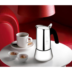 Bialetti Venus Caffettiera in Acciaio Inox, Adatta all'Induzione, Inossidabile, Argento, 6 tasses