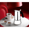 Bialetti Venus Caffettiera in Acciaio Inox, Adatta all'Induzione, Inossidabile, Argento, 6 tasses