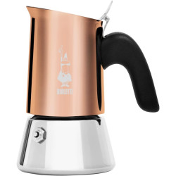 Bialetti Cafetière New Venus 2 tasses, poignée anti-brûlure, ne convient pas à l'induction, 2 tasses (85 ml), acier inoxydable, 