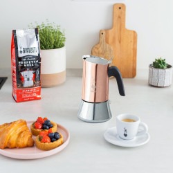 Bialetti Cafetière New Venus 2 tasses, poignée anti-brûlure, ne convient pas à l'induction, 2 tasses (85 ml), acier inoxydable, 