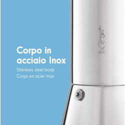 Bialetti 0001698 Cafetière Italienne, Acier Inoxydable, Argent, 2 Tasses