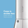 Bialetti 0001698 Cafetière Italienne, Acier Inoxydable, Argent, 2 Tasses