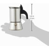 Bialetti 0001698 Cafetière Italienne, Acier Inoxydable, Argent, 2 Tasses