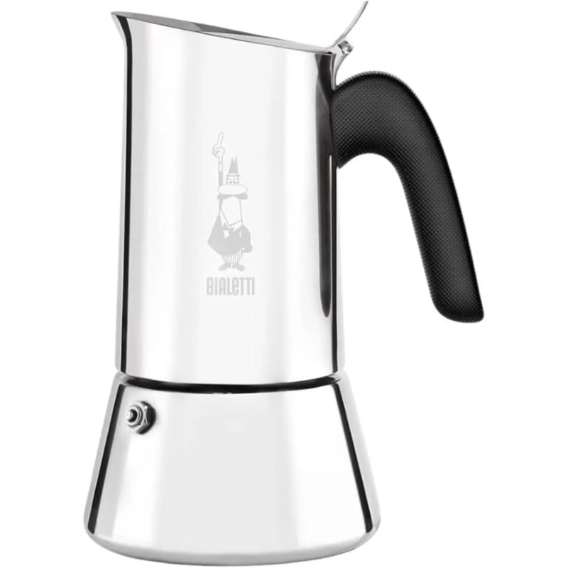 Bialetti Venus Nouvelle Génération Cafetière Italienne Induction, Acier Inoxydable, 4 Tasses (170 ml), Argent