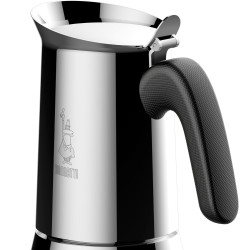 Bialetti 0001685 Cafetière italienne (Induction), Acier Inoxydable, Argent, 10 Tasses