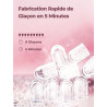 FOHERE Machine à Glaçons 14KG, Autonettoyante, 2 Tailles de Glaçons | 9 Glaçons en 5 Mins, Design Rainuré, Grand Couvercle Trans