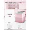 FOHERE Machine à Glaçons 14KG, Autonettoyante, 2 Tailles de Glaçons | 9 Glaçons en 5 Mins, Design Rainuré, Grand Couvercle Trans