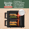 Ninja Double Stack XL Air Fryer, Friteuse sans huile Verticale SL400EUCP | Double Tiroir, 4 Niveaux de Cuisson, 2 Tiroirs, 2 Gri