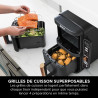 Ninja Double Stack XL Air Fryer, Friteuse sans huile Verticale SL400EUCP | Double Tiroir, 4 Niveaux de Cuisson, 2 Tiroirs, 2 Gri