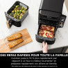 Ninja Double Stack XL Air Fryer, Friteuse sans huile Verticale SL400EUCP | Double Tiroir, 4 Niveaux de Cuisson, 2 Tiroirs, 2 Gri