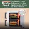 Ninja Double Stack XL Air Fryer, Friteuse sans huile Verticale SL400EUWH | Double Tiroir, 4 Niveaux de Cuisson, 2 Tiroirs, 2 Gri
