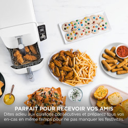 Ninja Double Stack XL Air Fryer, Friteuse sans huile Verticale SL400EUWH | Double Tiroir, 4 Niveaux de Cuisson, 2 Tiroirs, 2 Gri
