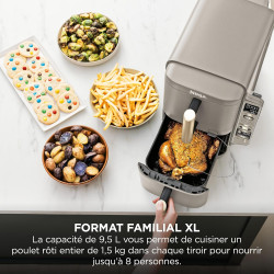Ninja Double Stack XL avec thermosonde numérique, Air Fryer SL451EUSD | vertical à double tiroir avec 4 niveaux de cuisson, 2 gr