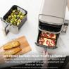 Ninja Double Stack XL avec thermosonde numérique, Air Fryer SL451EUSD | vertical à double tiroir avec 4 niveaux de cuisson, 2 gr