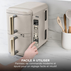 Ninja Double Stack XL avec thermosonde numérique, Air Fryer SL451EUSD | vertical à double tiroir avec 4 niveaux de cuisson, 2 gr