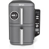 Ninja Double Stack XL Friteuse sans huile, Air Fryer vertical SL400EU | 2 tiroirs, 4 niveaux cuisson, 2 grilles, design compact,