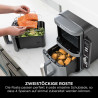Ninja Double Stack XL Friteuse sans huile, Air Fryer vertical SL400EU | 2 tiroirs, 4 niveaux cuisson, 2 grilles, design compact,