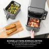 Ninja Double Stack XL Friteuse sans huile, Air Fryer vertical SL400EU | 2 tiroirs, 4 niveaux cuisson, 2 grilles, design compact,