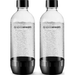 Sodastream Classic Lot de 2 Bouteilles Réutilisables 1L Sans BPA | Noires