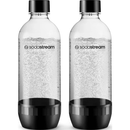 Sodastream Classic Lot de 2 Bouteilles Réutilisables 1L Sans BPA | Noires