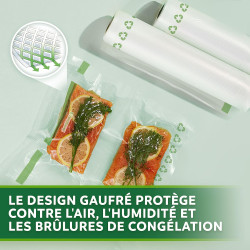 FoodSaver Rouleaux d’emballage sous vide | Sacs alimentaires recyclables et réutilisables | Conservent la fraîcheur de vos alime