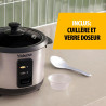 Tristar Cuiseur à Riz 1 L, Jusquà 5 Portions, Corps en Acier Inoxydable, Bol Antiadhésif, Plateau Vapeur, Fonction Maintien au C