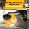 Tristar Cuiseur à Riz, 1,5 L de Capacité, Corps en Acier Inoxydable, Panier Vapeur, Arrêt Automatique, Fonction Maintien au Chau