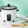 Tristar Cuiseur à riz RK-6117-0,6 litre - Fonction de maintien au chaud,300w,0.6l,18 x 18 x 18cm,noir,blanc