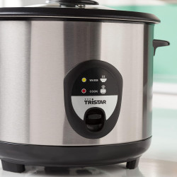 Tristar Cuiseur à riz, 1,5 L, riz pouvant accueillir jusqu'à 10 personnes sans le brûler, avec fonction maintien au chaud, 500 W