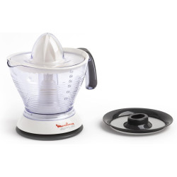 Moulinex - Presse Agrume Électrique Vitapress 0.6 L - Blanc | Machine jus de fruit avec double sens de rotation - Sélecteur de p