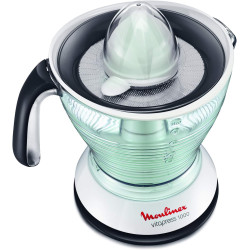Moulinex - Presse Agrume Électrique Vitapress 0.6 L - Blanc | Machine jus de fruit avec double sens de rotation - Sélecteur de p