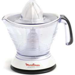 Moulinex - Presse Agrume Électrique Vitapress 0.6 L - Blanc | Machine jus de fruit avec double sens de rotation - Sélecteur de p