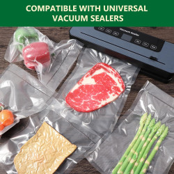 Vinabo Sacs Sous Vide Alimentaire 20 x 30 cm, 100 Sachets Gaufrés | Pour Machine Sous Vide, Réfrigérateur, Congélateur et Cuisso