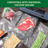 Vinabo Sacs Sous Vide Alimentaire 20 x 30 cm, 100 Sachets Gaufrés | Pour Machine Sous Vide, Réfrigérateur, Congélateur et Cuisso