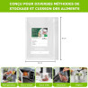 Bonsenkitchen Sacs Sous Vide Alimentaire 100 Sachets 20 x 30 cm | Pour Machine Sous Vide - Sacs Gaufrés Pour La Conservation Des