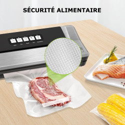 Bonsenkitchen Sacs Sous Vide Alimentaire 100 Sachets 20 x 30 cm | Pour Machine Sous Vide - Sacs Gaufrés Pour La Conservation Des