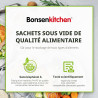 Bonsenkitchen Sacs Sous Vide Alimentaire 100 Sachets 20 x 30 cm | Pour Machine Sous Vide - Sacs Gaufrés Pour La Conservation Des