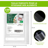 Bonsenkitchen Sacs Sous Vide Alimentaire 100 Sachets 15x25 cm | Pour Machine Sous Vide - Sacs Gaufrés Pour La Conservation Des A