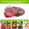 Bonsenkitchen Sacs Sous Vide Alimentaire 100 Sachets 15x25 cm | Pour Machine Sous Vide - Sacs Gaufrés Pour La Conservation Des A
