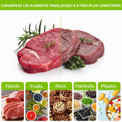 Bonsenkitchen Sacs Sous Vide Alimentaire 100 Sachets 15x25 cm pour Machine Sous Vide - Sacs à Faire le Vide d'air Gaufrés pour l