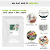 Bonsenkitchen Sacs Sous Vide Alimentaire, 100 Sacs, 28 x 40 cm | Pour Machines Sous Vide et Cuisson Sous Vide, Sans BPA, VB3214
