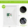Bonsenkitchen Sacs Sous Vide Alimentaire, 100 Sacs -28 x 40 cm, pour Machines Sous Vide et Cuisson Sous Vide, Sans BPA, VB3214 (